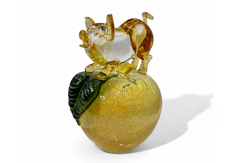 平安生肖-豬 十二生肖 生肖豬玻璃擺飾